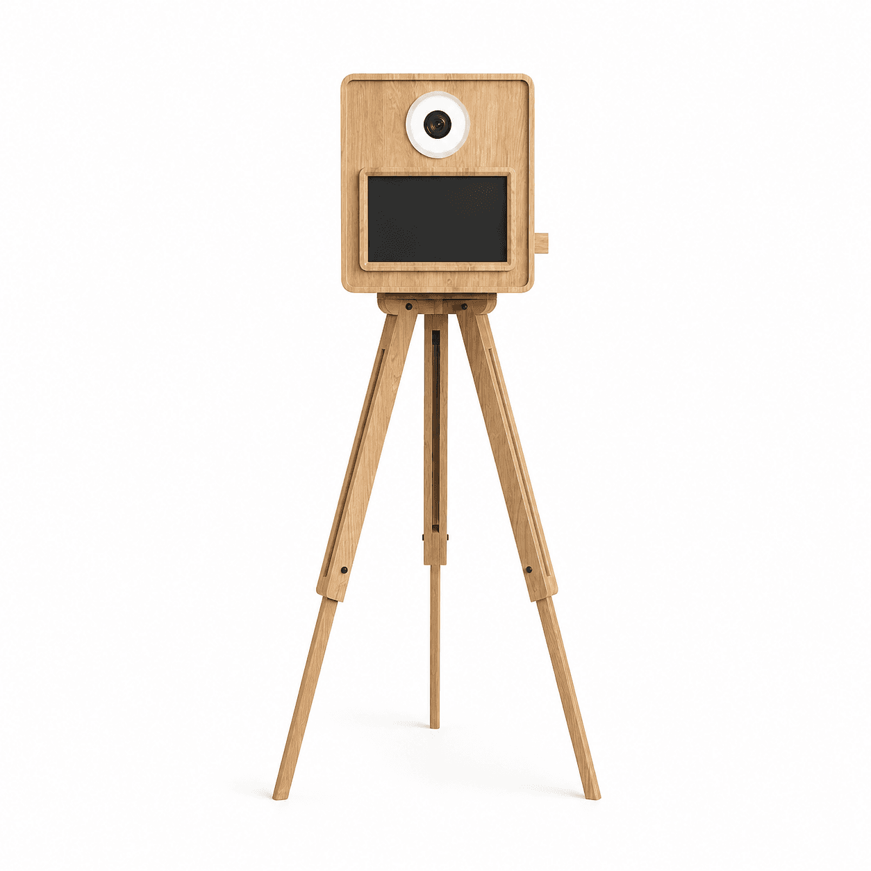 Vue de face de PhotoBooth Bois