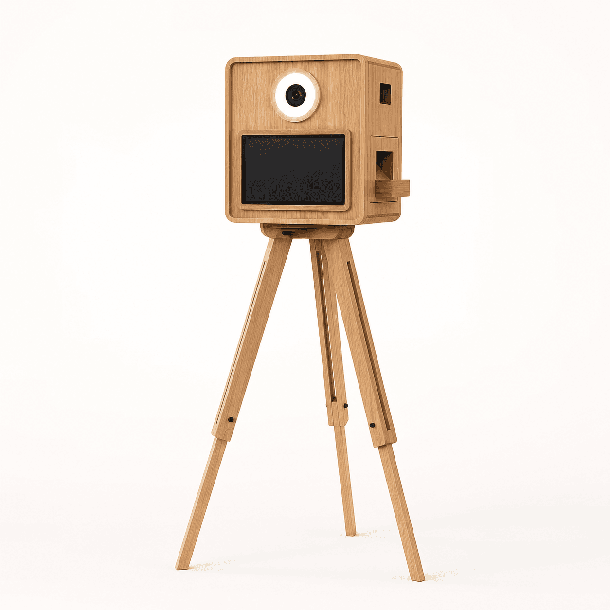 Vue trois quarts de Wooden Photobooth 1